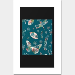 Insects pattern Posters and Art